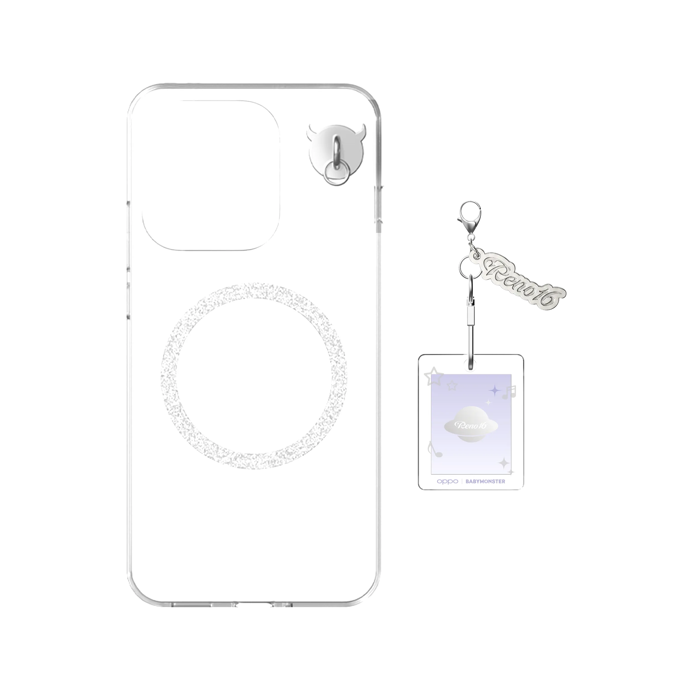 OPPO Reno16 Series x BABYMONSTER Limited Edition Charm Phone Case (Reno16&Reno16 Pro) Trasparente_1