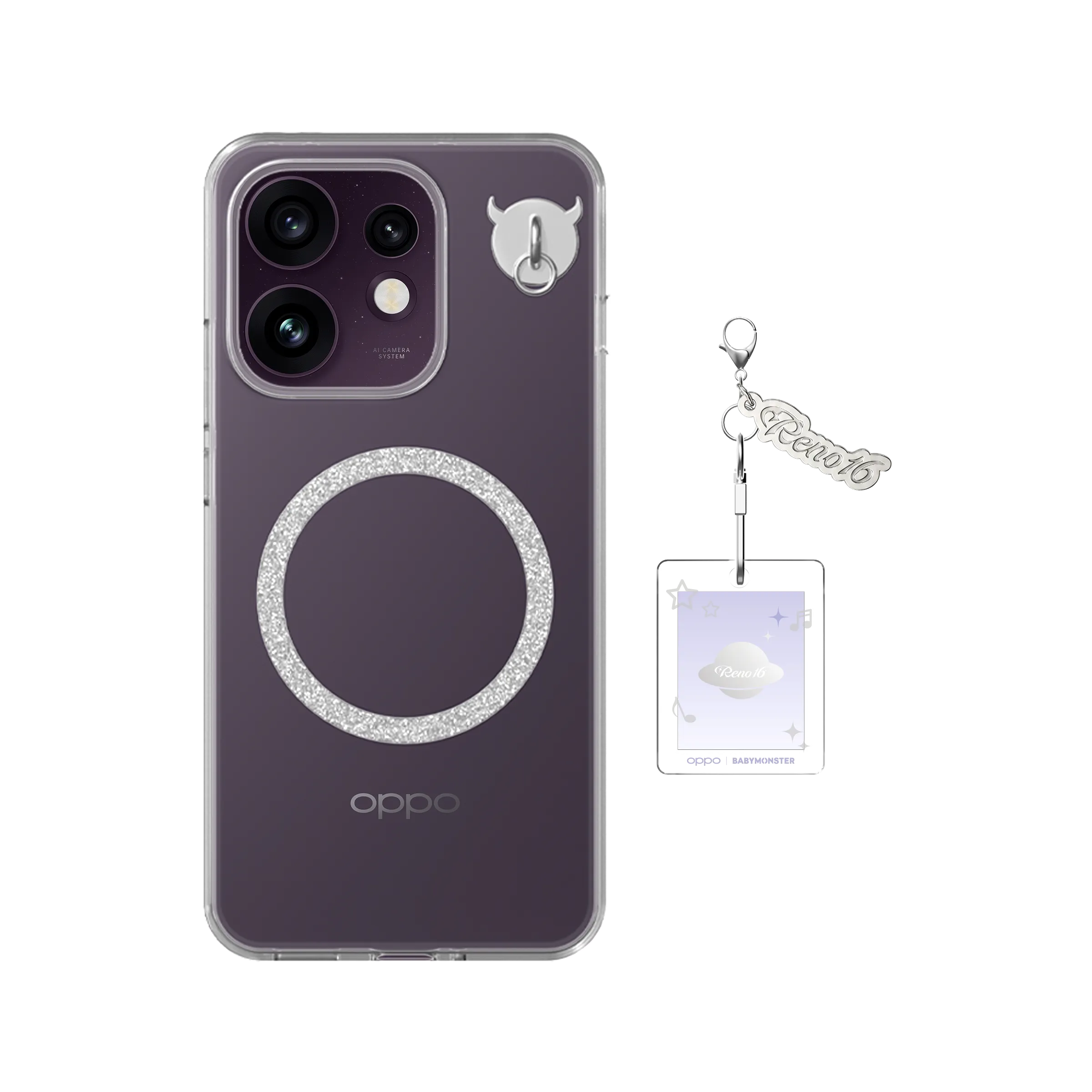 OPPO Reno16 Series x BABYMONSTER Limited Edition Charm Phone Case (Reno16&Reno16 Pro) Trasparente_3