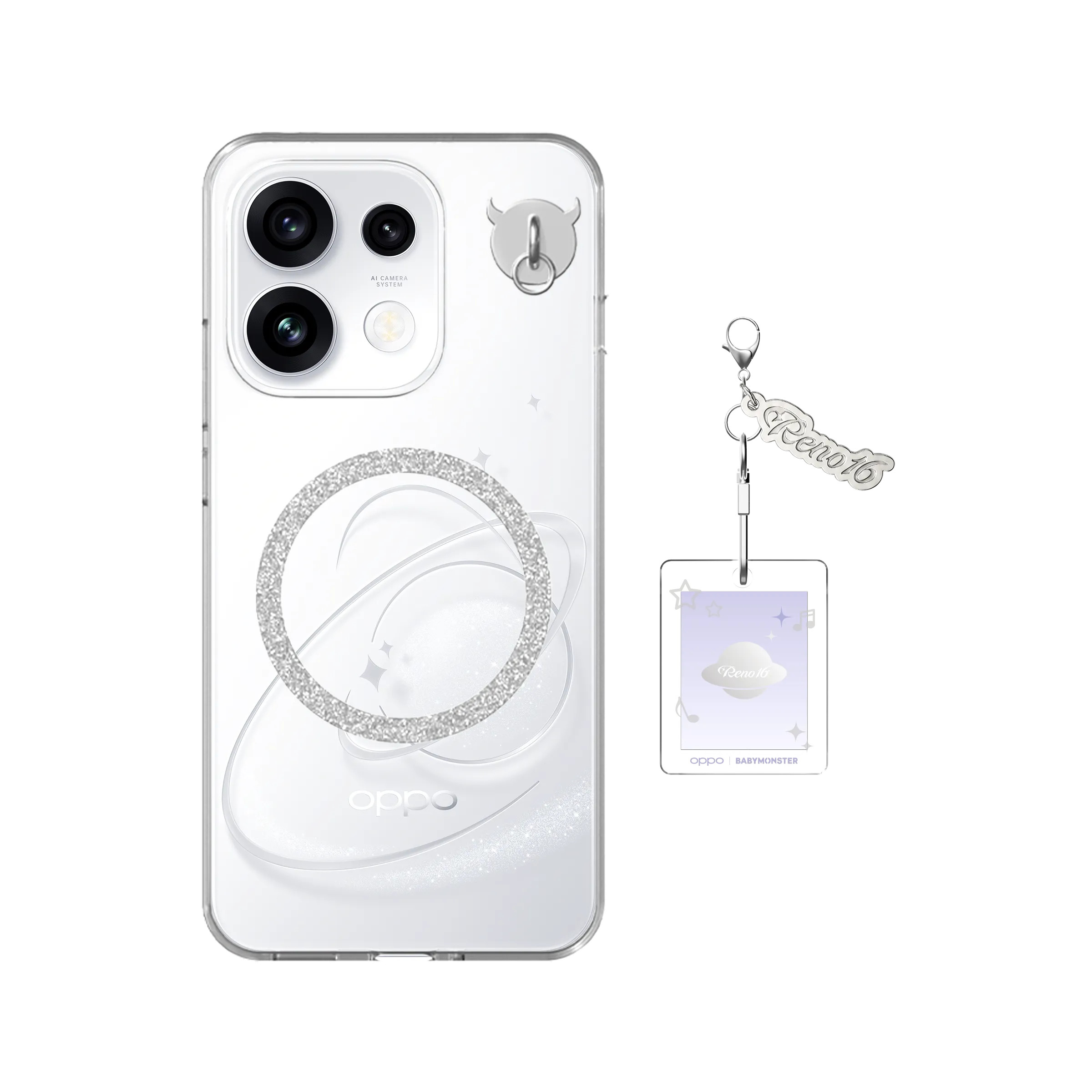 OPPO Reno16 Series x BABYMONSTER Limited Edition Charm Phone Case (Reno16&Reno16 Pro) Trasparente_2