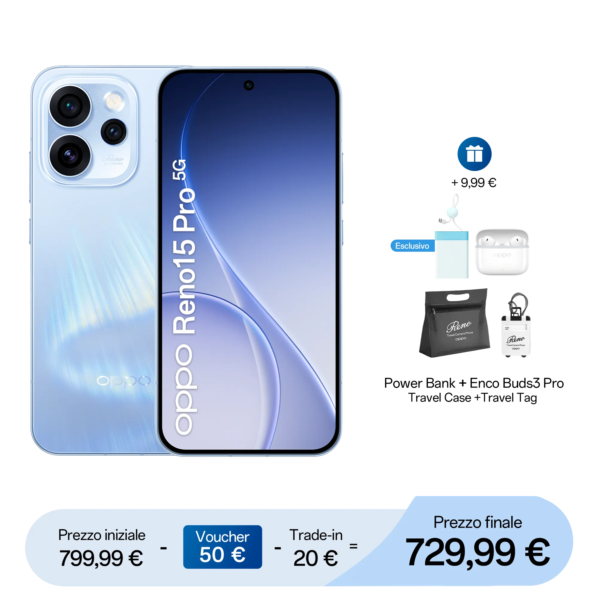 OPPO Reno15 Pro 5G Aurora Blue / 12GB+512GB