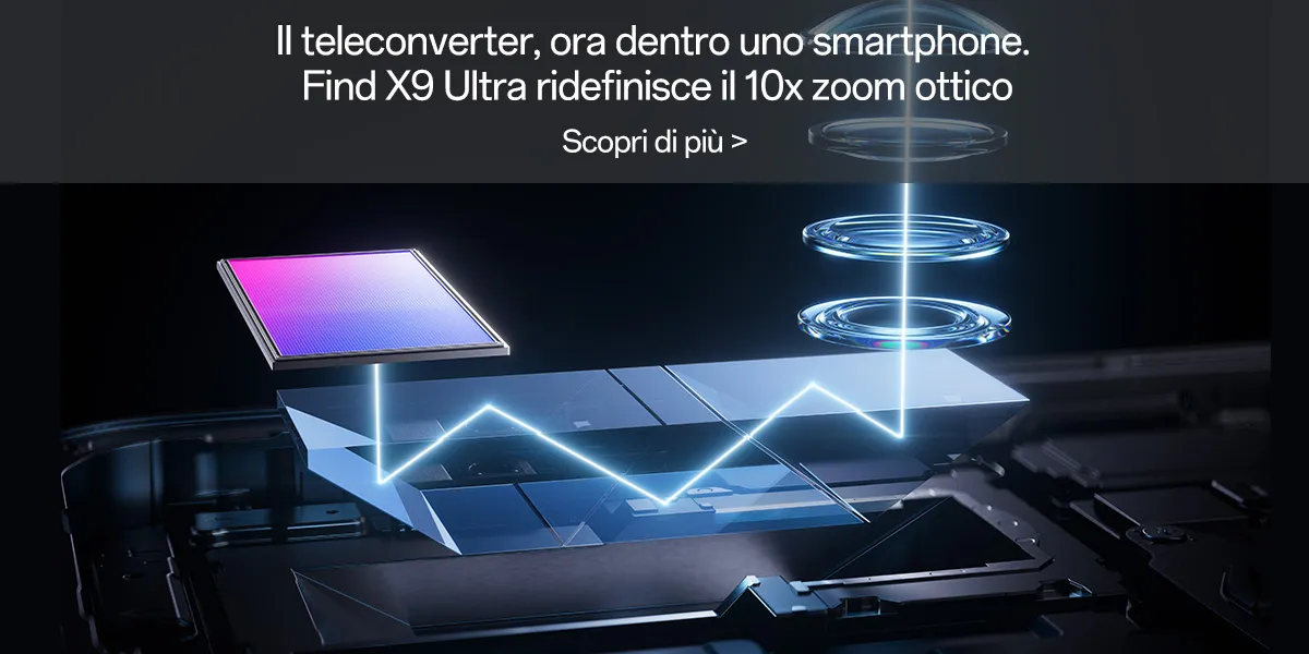 Tecnologia del teleconverter integrato per zoom ottico 10x di OPPO Find X9 Ultra