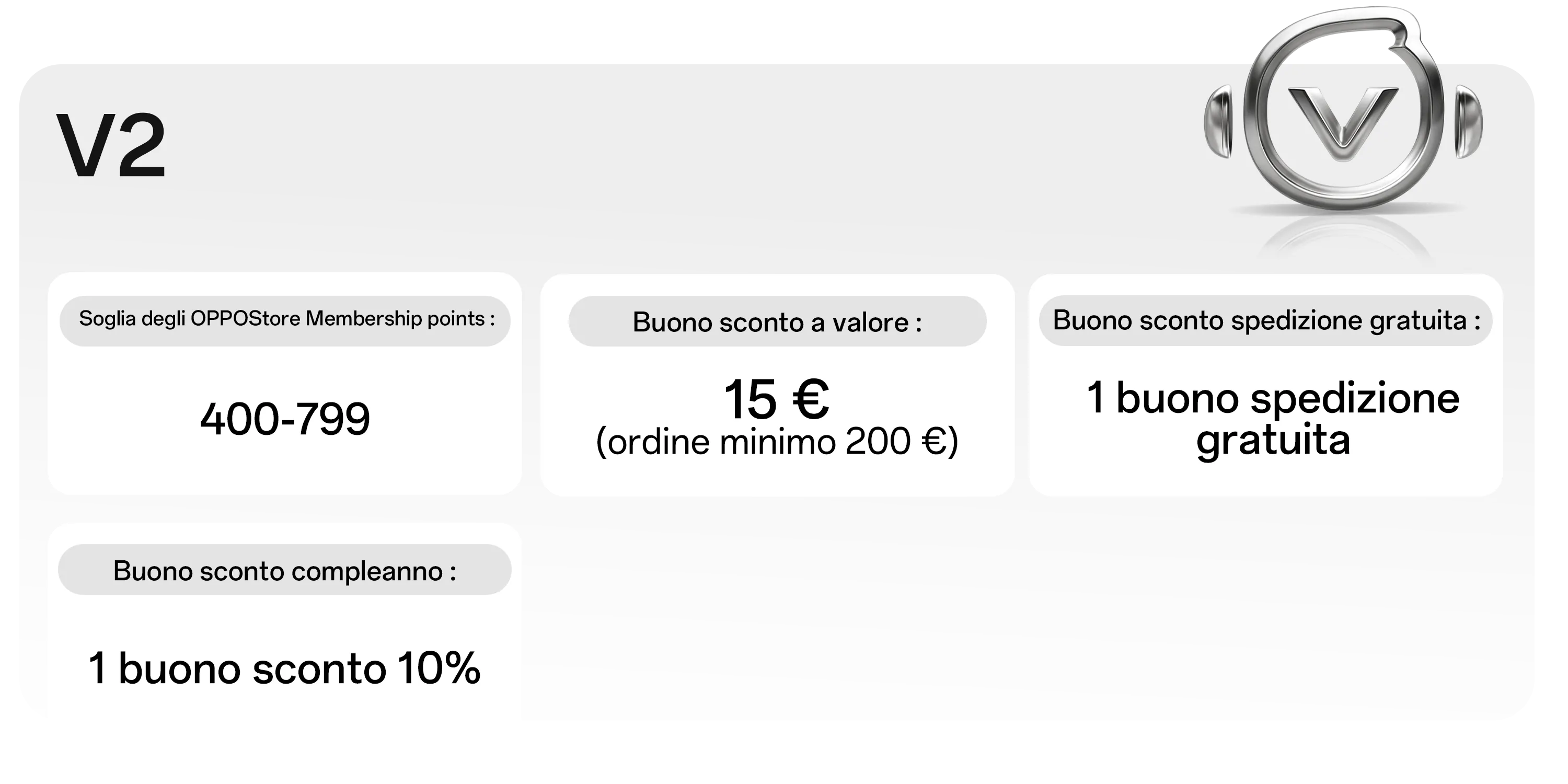 Vantaggi livello membro OPPO V2